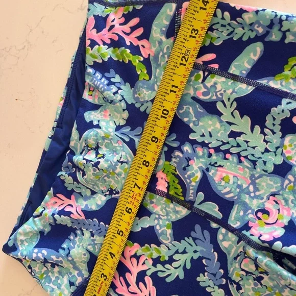 Lilly Pulitzer S luxletic Patterned with blue and pink Leggings - Picture 8 of 9
